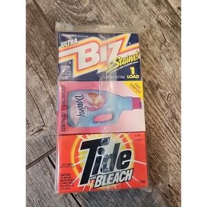 SAMPLES‎ Packs 1995 BIZ Laundry Detergent + DOWNY ULTRA + Tide w/ bleach Powder